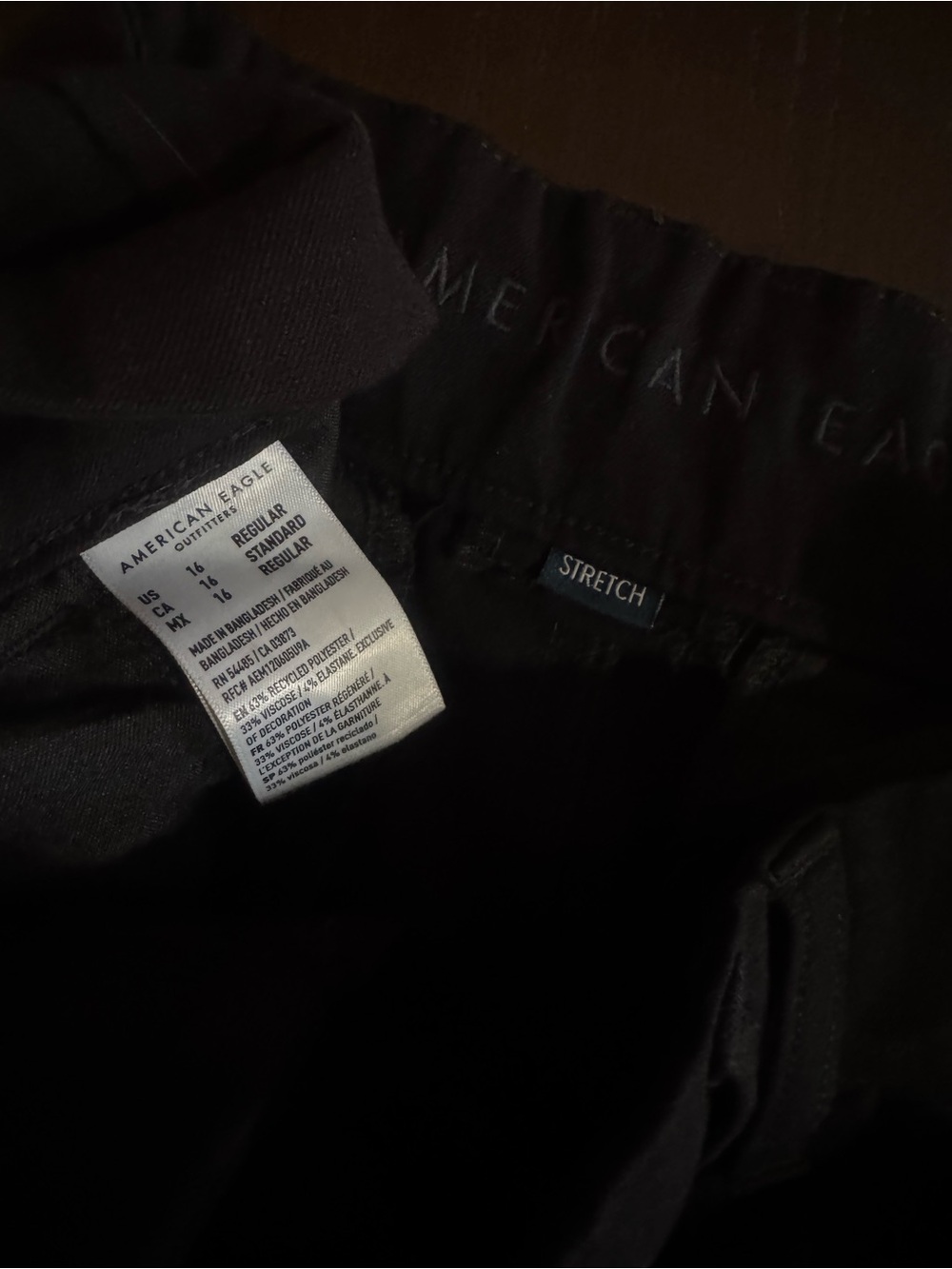 AE Super High-Waisted Trousers - Black size 16 Great condition! - Picture 3 of 3